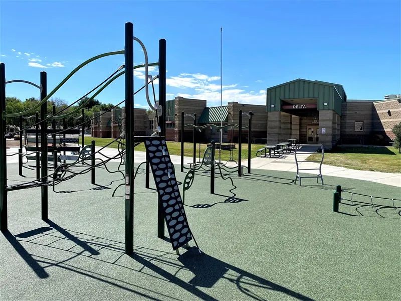 Climbing fitness area at Delta Middle School in Muncie, IN
